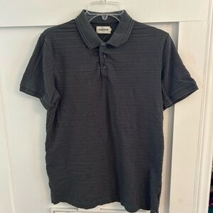 TAYLOR STITCH The Vintage Jacquard Polo Shirt in gray